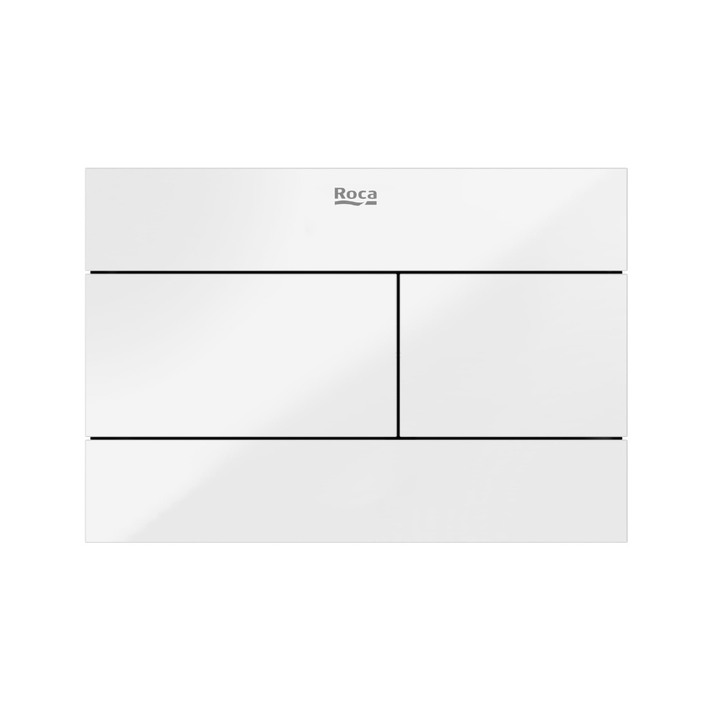 Cut out image of the Roca Duplo S PS2 Glass White Dual Flush Plate